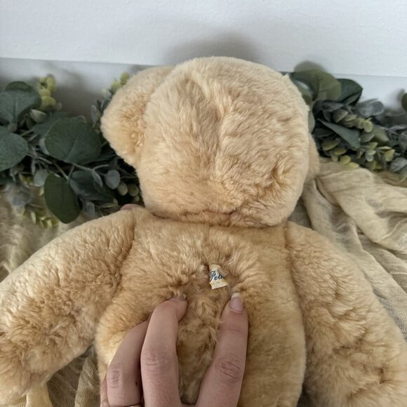 19” Vintage Petkin Jointed Teddy Bear Growler England Leather Nose Blonde Soft‎ - Picture 9 of 13